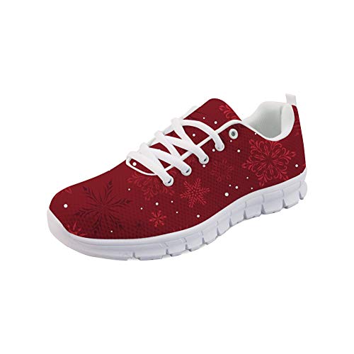 Coloranimal Merry Christmas Theme Laufen Jogging Sneakers für Frauen Air Mesh Leichte Lace-Up Sneakers Go Easy Walking Flache Schuhe von Coloranimal