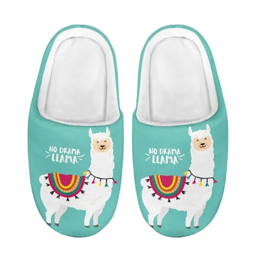 Coloranimal Nette Alpaka Slipper Cartoon Lama Slipper Kleinkind Winter Haus Schuhe Leichte und warme Haushalt Hausschuhe Familie Kinder 30-31EU von Coloranimal
