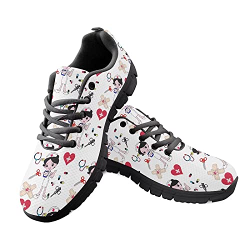 Coloranimal Nurse Shoes Flache Damen Straßenlaufschuhe Jogging Walking Trainer Turnschuhe für Erwachsene EU 38 von Coloranimal