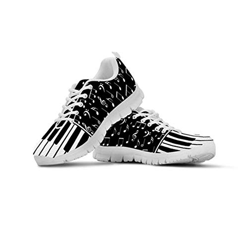 Coloranimal Outdoor Sports Laufen Jogging Turnschuhe Athletic Trainer Air Mesh Leichte Flats Musiknoten mit Klaviertastatur Muster Unisex Flats EU Größe 37 von Coloranimal