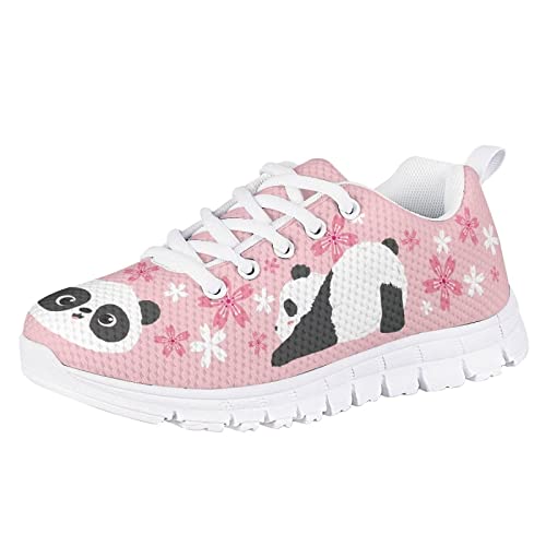 Coloranimal Panda Tiere Mädchen Laufschuhe rosa Kirschblüten Sportschuhe Kinder Kinder leichte Wanderschuhe EU 34 von Coloranimal