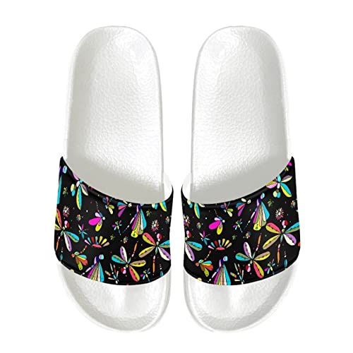 Coloranimal Regenbogen Libelle Sandale Unisex Erwachsene Hausschuhe offene Zehe Slip On Hausschuhe für Sommer EU 42 von Coloranimal