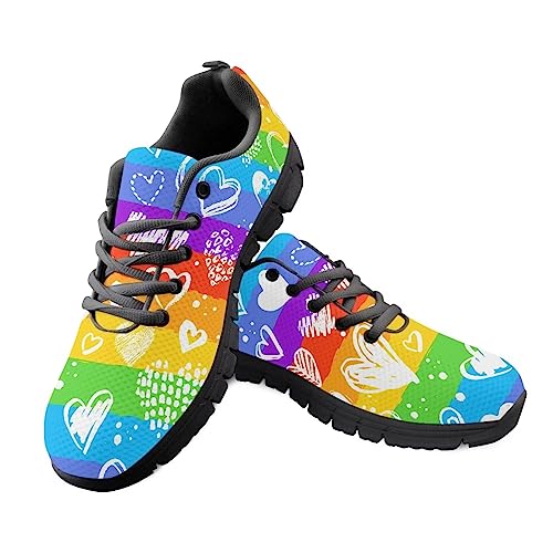 Coloranimal Regenbogen Lovey Damen Sneaker Mesh Athletic Walking Schuhe Flache Schuhe atmungsaktiv Sportschuhe EU 40 von Coloranimal