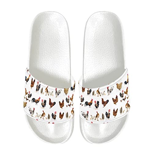 Coloranimal Slipper sind ein männlicher trickhuhn mit seehühnern und deren santlight. Solche sandalen sind flach und glitmig EU 39 von Coloranimal