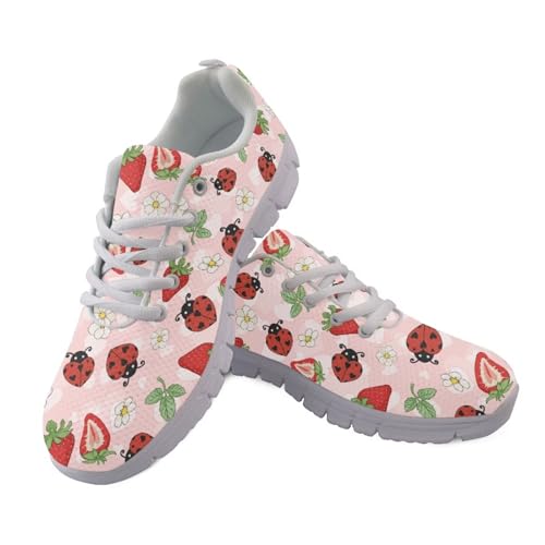 Coloranimal Sneakers für Damen, Schnürschuhe, Laufschuhe, Sportschuhe, Slipper, Tennis, Turnschuhe, modische Sneaker für Sport, Erdbeer-Marienkäfer-Cartoon, 39 EU Coloranimal Sneakers für Damen, Schnürschuhe, Laufschuhe, Sportschuhe, Slipper, Tennis, Turnschuhe, modische Sneaker für Sport, Erdbeer-Marienkäfer-Cartoon, 39 EU von Coloranimal