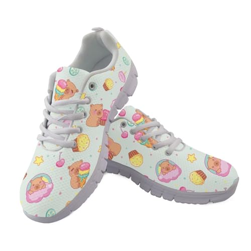 Coloranimal Sneakers für Damen, Schnürschuhe, Laufschuhe, Sportschuhe, Slipper, Tennis, Turnschuhe, modische Sneaker für Sport, Ice Cream Capybara Cartoon, 42 EU Coloranimal Sneakers für Damen, Schnürschuhe, Laufschuhe, Sportschuhe, Slipper, Tennis, Turnschuhe, modische Sneaker für Sport, Ice Cream Capybara Cartoon, 42 EU von Coloranimal