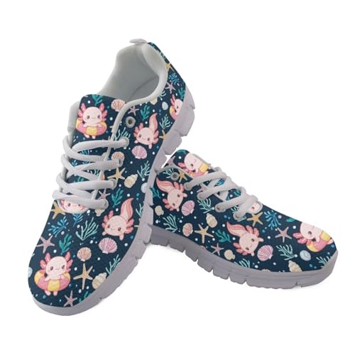 Coloranimal Sneakers für Damen, Schnürschuhe, Laufschuhe, Sportschuhe, Slipper, Tennis, Turnschuhe, modische Sneaker für Sport, Niedlicher Axolotl-Muschel-Seestern, 42 EU Coloranimal Sneakers für Damen, Schnürschuhe, Laufschuhe, Sportschuhe, Slipper, Tennis, Turnschuhe, modische Sneaker für Sport, Niedlicher Axolotl-Muschel-Seestern, 42 EU von Coloranimal