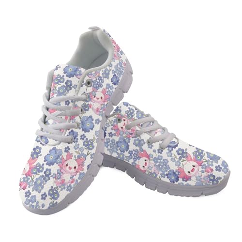 Coloranimal Sneakers für Damen, Schnürschuhe, Laufschuhe, Sportschuhe, Slipper, Tennis, Turnschuhe, modische Sneaker für Sport, Purple Flower Axolotl, 44 EU Coloranimal Sneakers für Damen, Schnürschuhe, Laufschuhe, Sportschuhe, Slipper, Tennis, Turnschuhe, modische Sneaker für Sport, Purple Flower Axolotl, 44 EU von Coloranimal