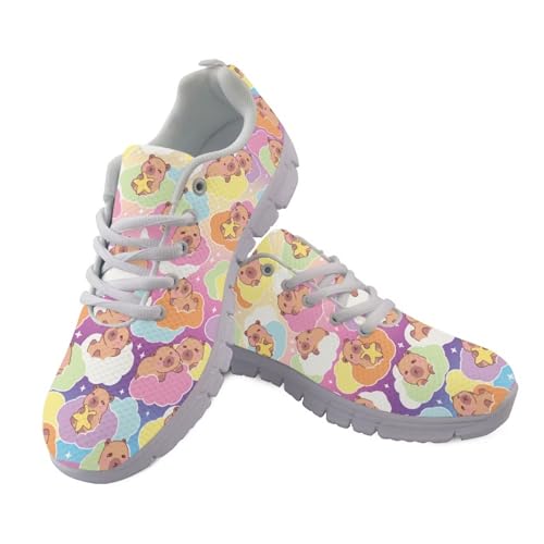 Coloranimal Sneakers für Damen, Schnürschuhe, Laufschuhe, Sportschuhe, Slipper, Tennis, Turnschuhe, modische Sneaker für Sport, Rainbow Cloud Capybara, 39 EU Coloranimal Sneakers für Damen, Schnürschuhe, Laufschuhe, Sportschuhe, Slipper, Tennis, Turnschuhe, modische Sneaker für Sport, Rainbow Cloud Capybara, 39 EU von Coloranimal