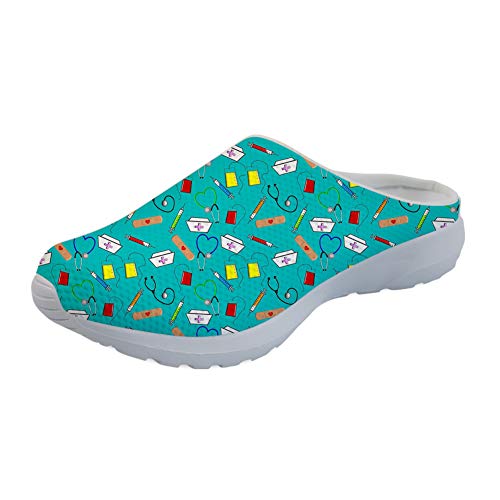Coloranimal Sommer Air Mesh Memory Foam Faule Wohnungen Nette Krankenschwester Medizinische Gedruckt rutschfeste Outdoor Strand Sandalen Sneakers-EU Größe 38 von Coloranimal