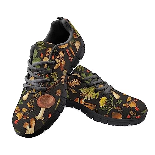 Coloranimal Wald Pilz Frauen Schuhe mit Slip auf Sneaker Mesh Lace Up Sportschuhe Krankenschwester Freizeitschuhe EU 38 von Coloranimal