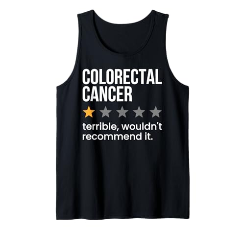 Herren Darmkrebs 1-Stern-Bewertung Darmkrebs-Bewusstsein Tank Top Herren Darmkrebs 1-Stern-Bewertung Darmkrebs-Bewusstsein Tank Top von Colorectal Cancer Survivor Designs for Awareness