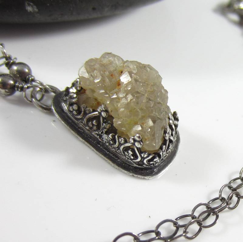 Bubbling Up Halskette - Petite Smoky Quarz in Sterling Silber Bubbling Up Halskette - Petite Smoky Quarz in Sterling Silber von ColoredRock