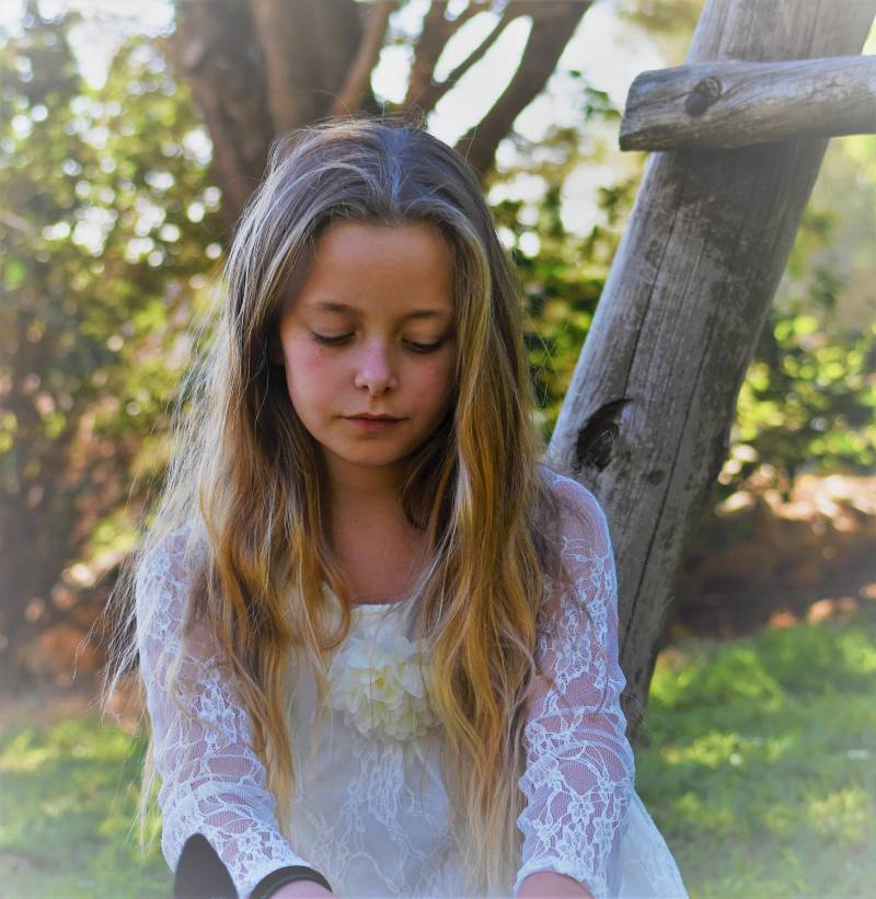 Elfenbein Langarm-Party-Kleid Für Mädchen - Spitze Kleid Kleinkindmädchen Blumenmädchenkleid von ColoresForYou