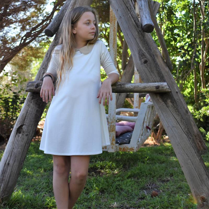 Elfenbein Party-Kleid Für Mädchen - Kleid Des Mädchens Kurzarm-Party-Kleid Im Teenageralter von ColoresForYou