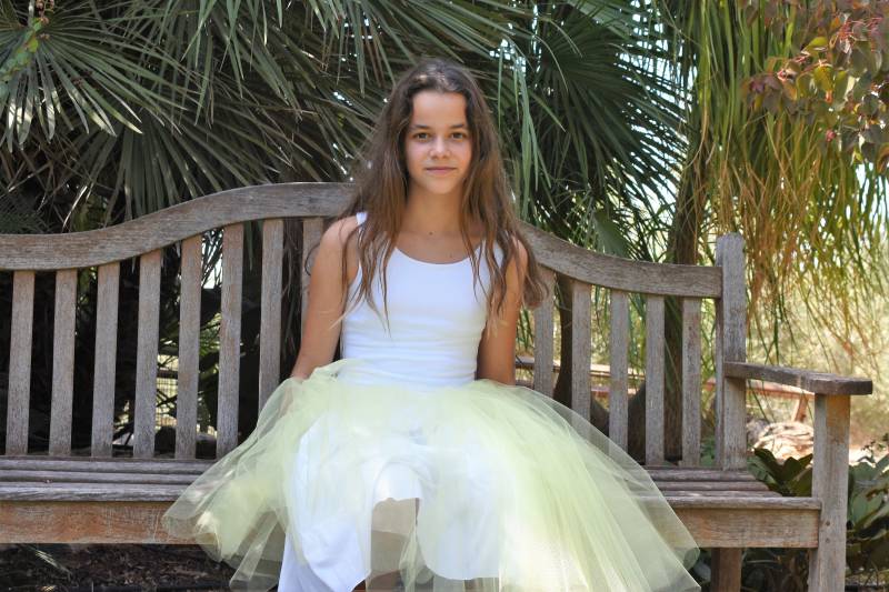 Flowergirl Gelb - Tüll Kleid Für Mädchen Sommer Twirly Wirbeln Tüllkleid Weiße Prinzessin Ballerina von ColoresForYou