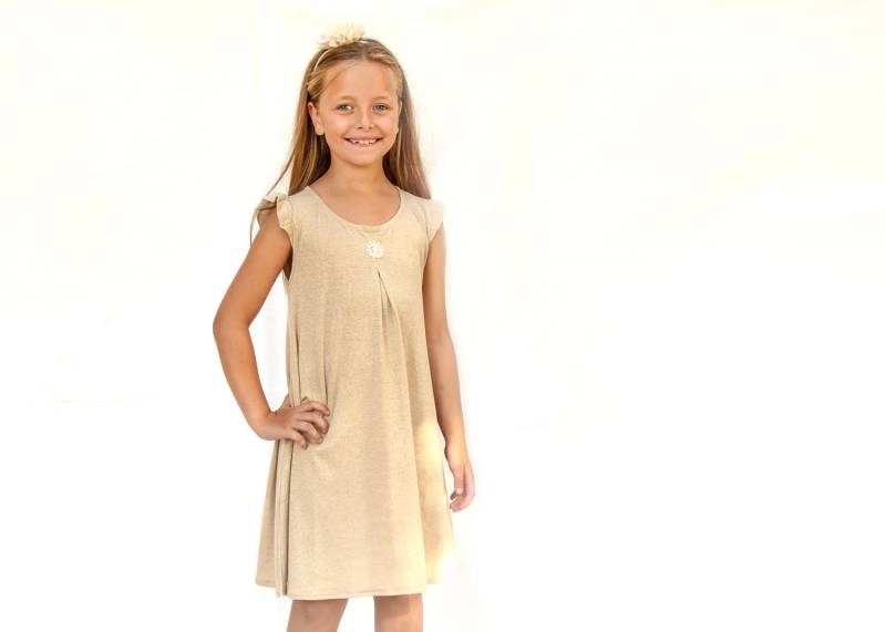 Golden Girls Drehen Kleid - Ärmellose Mädchen Wirbeln Strudel-Party-Kleid Für Kleinkind von ColoresForYou