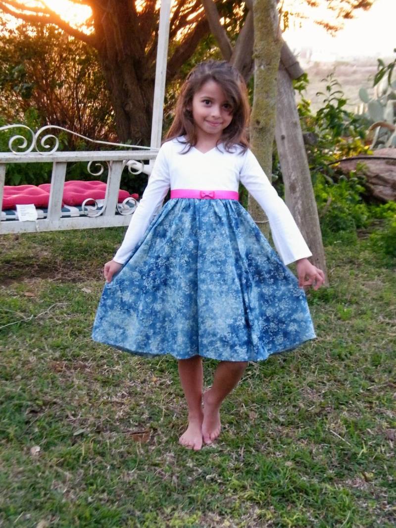 Mädchen Langarm Blume Jeans Kleid - Twirlend Blaue Winterkleid Für von ColoresForYou