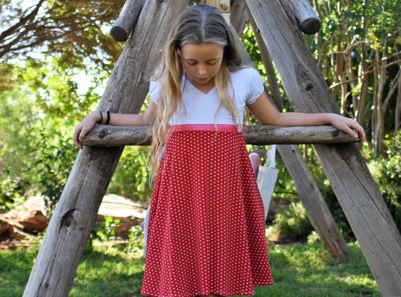 Rote Und Weiße Mädchen Kleid - Twirly Wirbeln Für Kleinkind Geburtstag von ColoresForYou