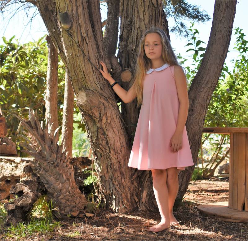 Vestido De Fiesta Rosa Para Niñas - Encaje Suave La Niña Vestido Sin Mangas Pequeñas von ColoresForYou