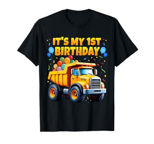 It's My 1st Birthday Muldenkipper Lustiger Geburtstag Kinder Jungen T-Shirt It's My 1st Birthday Muldenkipper Lustiger Geburtstag Kinder Jungen T-Shirt von Colorful Birthday Truck Party Apparel for Toddlers
