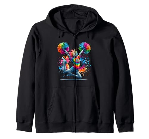 Tie Dye Cheerleader Pom Poms Cheerleading Cheer Girls Outfit Kapuzenjacke Tie Dye Cheerleader Pom Poms Cheerleading Cheer Girls Outfit Kapuzenjacke von Colorful Cheerleading Costume Gifts