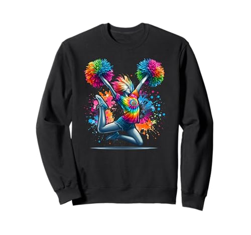 Tie Dye Cheerleader Pom Poms Cheerleading Cheer Girls Outfit Sweatshirt Tie Dye Cheerleader Pom Poms Cheerleading Cheer Girls Outfit Sweatshirt von Colorful Cheerleading Costume Gifts
