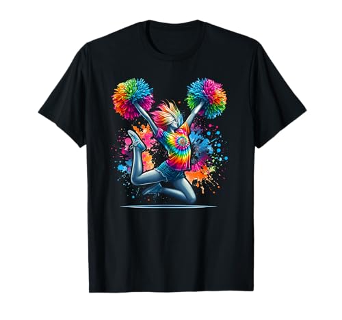 Tie Dye Cheerleader Pom Poms Cheerleading Cheer Girls Outfit T-Shirt Tie Dye Cheerleader Pom Poms Cheerleading Cheer Girls Outfit T-Shirt von Colorful Cheerleading Costume Gifts