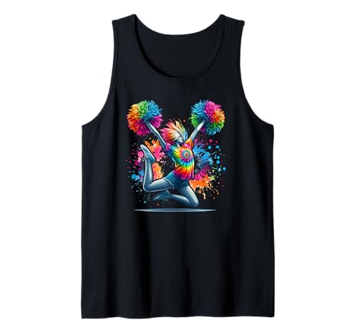 Tie Dye Cheerleader Pom Poms Cheerleading Cheer Girls Outfit Tank Top Tie Dye Cheerleader Pom Poms Cheerleading Cheer Girls Outfit Tank Top von Colorful Cheerleading Costume Gifts