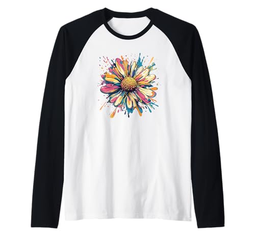 Lustiges Gänseblümchen in schönen Farben für Jungen und Mädchen Raglan Lustiges Gänseblümchen in schönen Farben für Jungen und Mädchen Raglan von Colorful Daisies