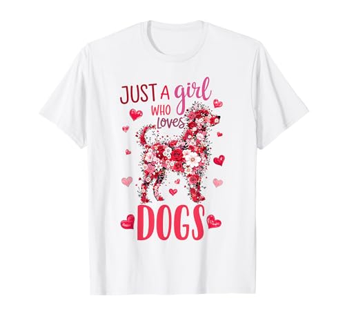 Mit Hunden Ein Mädchen und ihre Mädchen Nur ein Mädchen, das Hunde liebt T-Shirt Mit Hunden Ein Mädchen und ihre Mädchen Nur ein Mädchen, das Hunde liebt T-Shirt von Colorful Dog With Dogs A Girl And Her Dog Guote