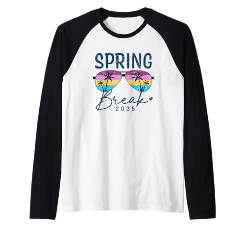 Spring Break 2025 Palme Sonnenbrille Stil Raglan Spring Break 2025 Palme Sonnenbrille Stil Raglan von Colorful Palm Tree Sunglasses Spring Break Vibes