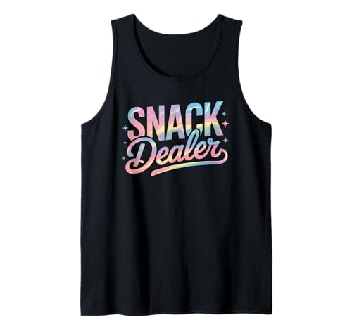Lustiger Snack Dealer Spruch Humorvoller Essensliebhaber Frauen Männer Tank Top Lustiger Snack Dealer Spruch Humorvoller Essensliebhaber Frauen Männer Tank Top von Colorful Pastel Snacks Teacher Mom Candy Humor