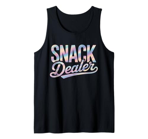 Lustiger Snack Dealer Spruch Humorvoller Essensliebhaber Frauen Männer Tank Top Lustiger Snack Dealer Spruch Humorvoller Essensliebhaber Frauen Männer Tank Top von Colorful Pastel Snacks Teacher Mom Candy Humor