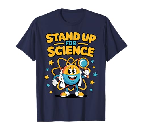 Stand Up for Science Lustiges Atom-Charakterdesign für Kinder T-Shirt Stand Up for Science Lustiges Atom-Charakterdesign für Kinder T-Shirt von Colorful Science Characters For Curious Learners