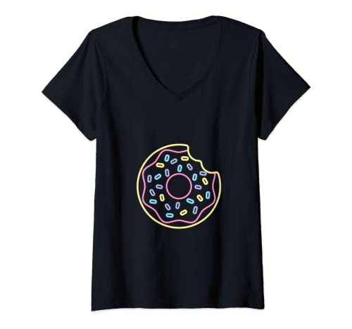 Damen Sweet Donut Love Donut Donut T-Shirt mit V-Ausschnitt Damen Sweet Donut Love Donut Donut T-Shirt mit V-Ausschnitt von Colorful Sprinkles Sweet Donut Love Donut