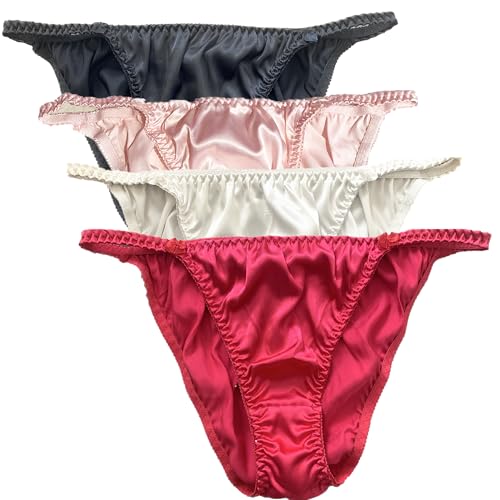 Colorful Star 4er-Pack sexy Damen-Slips, reine Seide, Mehrfarbig, XL Colorful Star 4er-Pack sexy Damen-Slips, reine Seide, Mehrfarbig, XL von Colorful Star