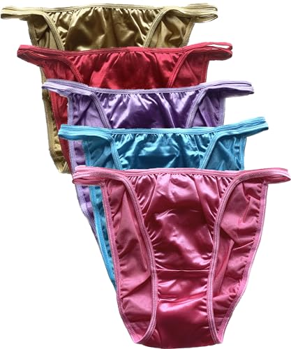 Colorful Star Damen Packung mit 5 Stück Sexy Satin Höschen groß Mehrfarbig Colorful Star Damen Packung mit 5 Stück Sexy Satin Höschen groß Mehrfarbig von Colorful Star