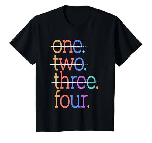 Kinder Four Crossed Out 4th Birthday Design 4-Year-Old T-Shirt Kinder Four Crossed Out 4th Birthday Design 4-Year-Old T-Shirt von Colorful Strike-Through 4th Birthday Design