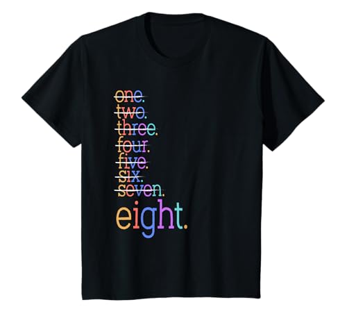 Kinder Eight Crossed Out 8th Birthday Design 8-Year-Old T-Shirt Kinder Eight Crossed Out 8th Birthday Design 8-Year-Old T-Shirt von Colorful Strike-Through 8th Birthday Design
