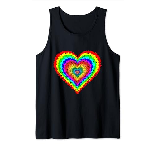 Herz Regenbogen Batik-Herz mit Regenbogenfarben Tank Top Herz Regenbogen Batik-Herz mit Regenbogenfarben Tank Top von Heart Rainbow Tie-Dye Apparel
