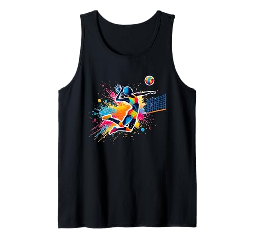Volleyballspieler Damen Mädchen Beach Volley Tank Top von Colorful Volleyball Designs