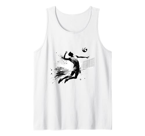 Volleyballspieler Schwarz und Weiß Herren Jungen Volley Tank Top Volleyballspieler Schwarz und Weiß Herren Jungen Volley Tank Top von Colorful Volleyball Designs