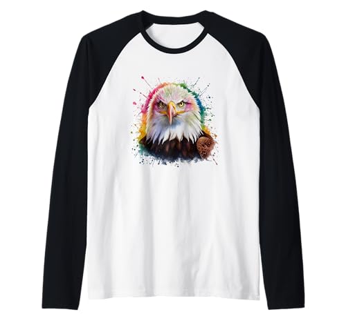 Weißkopfseeadler Herren Frau Bunt Aquarell Weißkopfseeadler Raglan Weißkopfseeadler Herren Frau Bunt Aquarell Weißkopfseeadler Raglan von Colorful Watercolor Animal Designs
