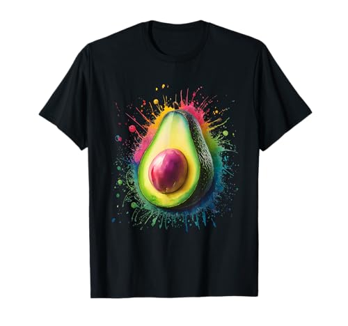 Avocado Herren Damen Bunt Aquarell Avocado T-Shirt von Colorful Watercolor Men Women Avocado