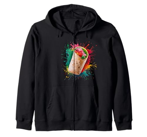 Burrito Herren Damen Bunt Aquarell Burrito Kapuzenjacke von Colorful Watercolor Men Women Burrito