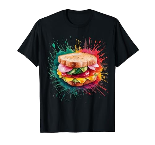 Sandwich Herren Damen Buntes Aquarell-Sandwich T-Shirt Sandwich Herren Damen Buntes Aquarell-Sandwich T-Shirt von Colorful Watercolor Men Women Sandwich