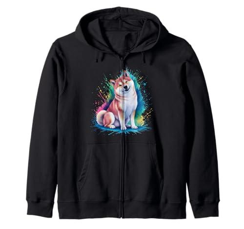 Herren Damen Bunt Aquarell Shiba Inu Kapuzenjacke Herren Damen Bunt Aquarell Shiba Inu Kapuzenjacke von Colorful Watercolor Shiba Inu Dog