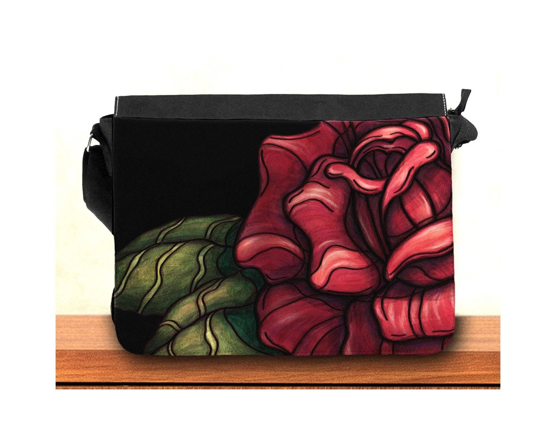 Dunkelrote Rosen Umhängetasche Gothic Umhängetasche Dunkelrote Rosen Umhängetasche Gothic Umhängetasche von ColorfulArtsyPrints