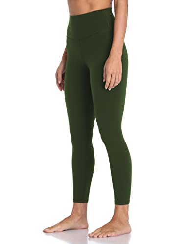 Colorfulkoala Women's High Waisted Tummy Control Leggings 7/8 Length Ultra Soft Yoga Pants (S, Olive Green) von Colorfulkoala